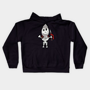 Cute skeletons doodle style Kids Hoodie